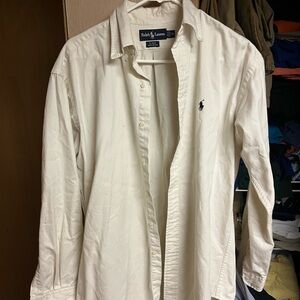 Ralph Lauren Men's Cream Button Down Shirt